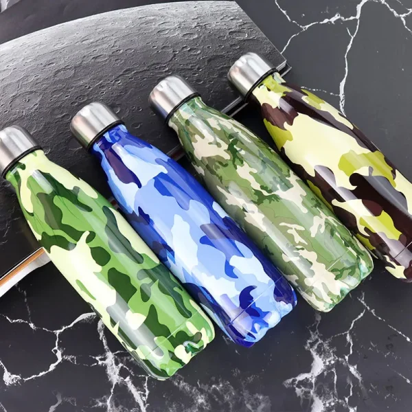 500ml Double Wall Vacuum Cup Thermos Insulated Stainless Steel Water Bottle Outdoor Sports Camping Hiking Cycling Thermo Bottle 4