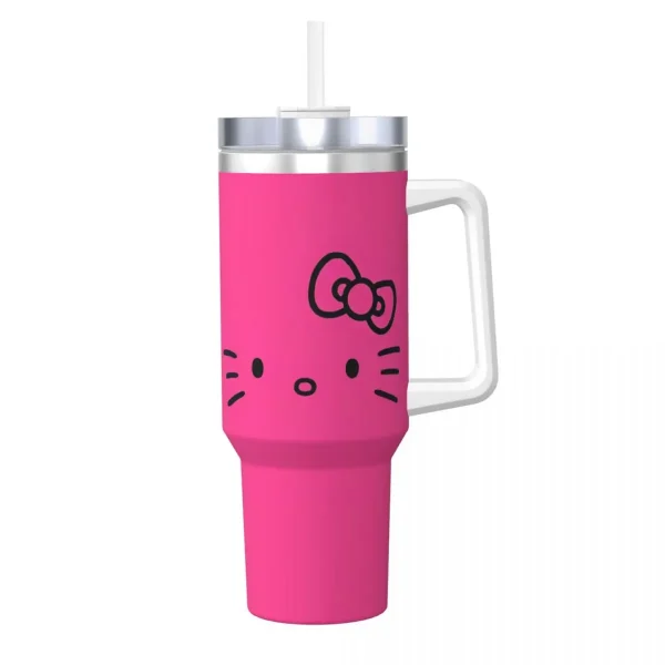 Stainless Steel Tumbler Kawaii Hello Kitty Coffee Mug Insulated Cold Drink Car Mugs Beach Custom Water Bottle 1