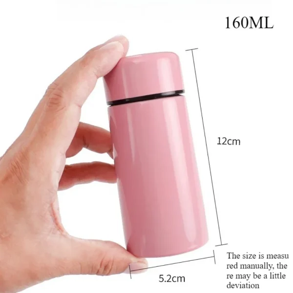 Mini Water Bottle 160ML Micro Vacuum Insulation Metal Thermos Bottle Leak Proof and Spill ProofSuitable for Beverages Coffee Tea 6