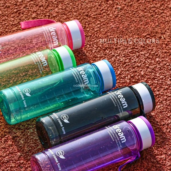 1 Pcs 1000ML Summer Plastic Sports Water Bottle Student Large Capacity Drinking Bottle Fitness Cup Outdoor Portable Kettle 2