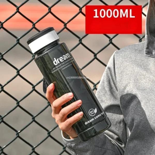 1 Pcs 1000ML Summer Plastic Sports Water Bottle Student Large Capacity Drinking Bottle Fitness Cup Outdoor Portable Kettle 5