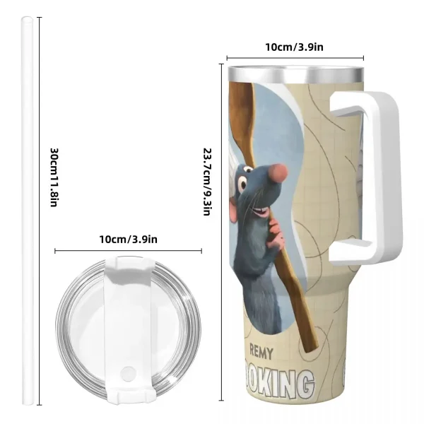 Stainless Steel Tumbler Ratatouilles Thermal Mug cooking Insulated Hot Drinks Car Mugs Travelist Custom Water Bottle 4