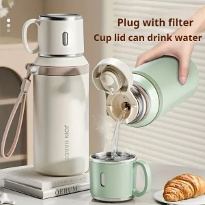 600ML Thermal Water Bottle Stainless Steel Thermos Bottle Keep Cold and Hot Water Bottle Thermos for Tea Coffee Vacuum Flasks 1