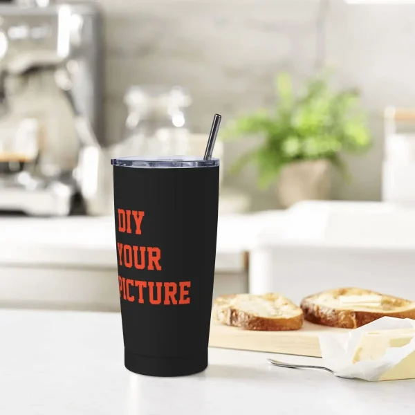 DIY Your Picture Tumbler Vacuum Insulated Customized Coffee Cups with Lid Straw Double Wall Mug Water Bottle, 20oz 6
