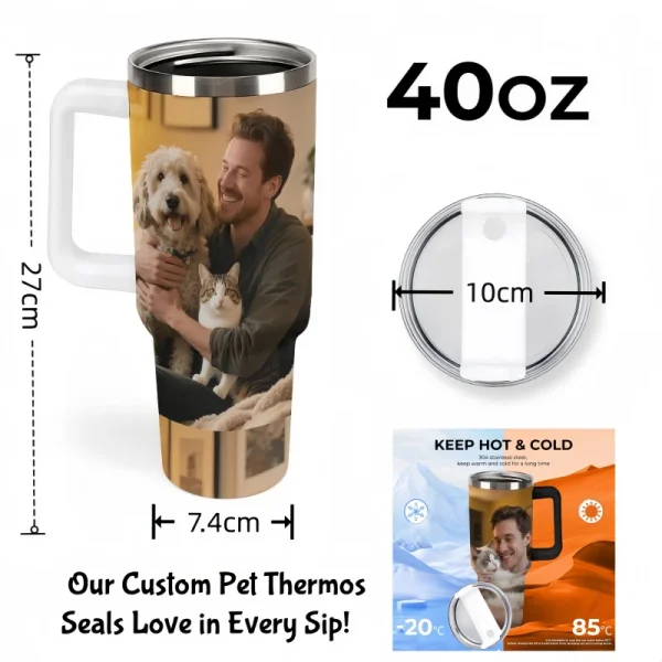 Custom Pet Water Cup Pet Photo Water Bottle Car Insulated Water Cup Tumbler Wedding Commemorative Water Cup Custom Gift Cup 3