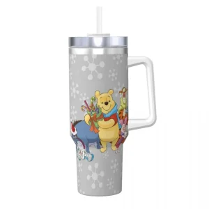 Stainless Steel Tumbler Pooh Bear   Large Capacity Thermal Cups Keep Heat Cold and Hot Car Mugs Beach Custom Water Bottle 1