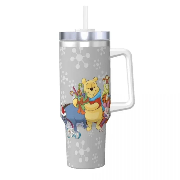 Stainless Steel Tumbler Pooh Bear   Large Capacity Thermal Cups Keep Heat Cold and Hot Car Mugs Beach Custom Water Bottle 1