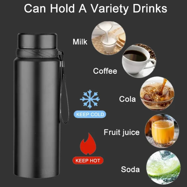 1L Thermal Water Bottle Temperature Display Thermos Bottle Stainless Steel Tumbler Vacuum Flasks Thermos For Water Tea Drinkware 4