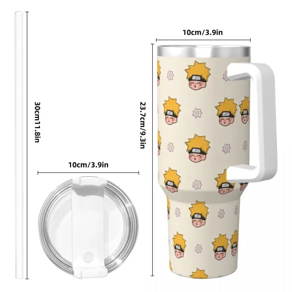 Narutos Anime Tumbler Cold Drink Water Bottle Heat Preservation Stainless Steel Coffee Mug Custom Camping Car Mugs 4