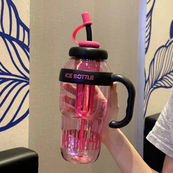 New1400ML Large Capacity Sports Water Bottle Summer Drinking Water Cup Outdoor Travel Portable Gym Fitness Water Cup 1