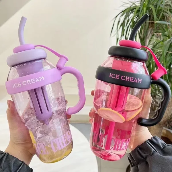 New1400ML Large Capacity Sports Water Bottle Summer Drinking Water Cup Outdoor Travel Portable Gym Fitness Water Cup 3