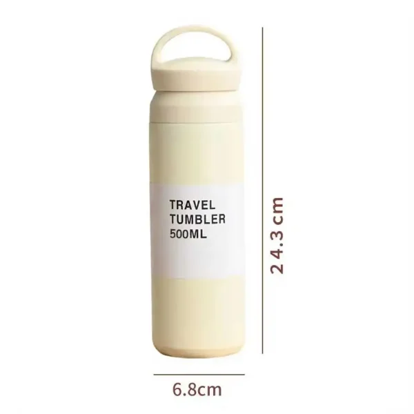 350/500ML Simple Frosted Thermos Tea Cup Portable Stainless Steel Insulated Water Bottle Travel Car Drink Vacuum Cup 2