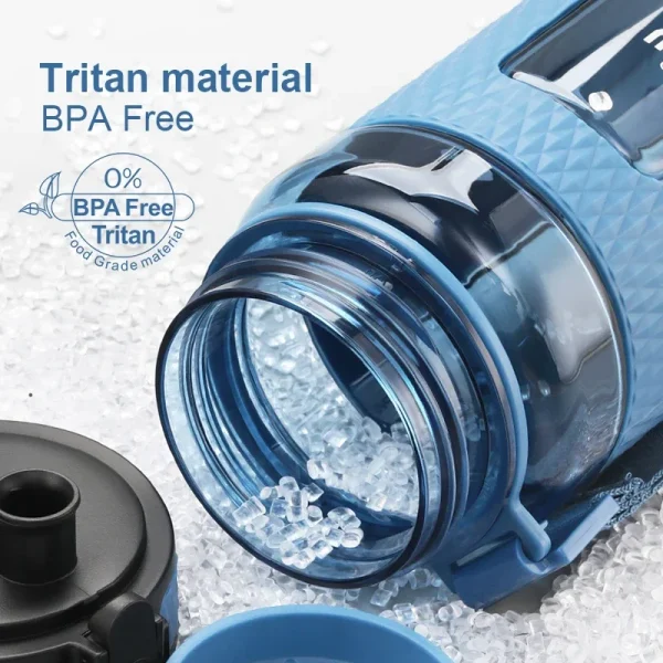 UZSPACE Sport Water Bottles BPA Free Portable Gym Anti-fall Leak-proof Large Capacity Fitness Kettle Tritan Plastic Drink Bottle 6