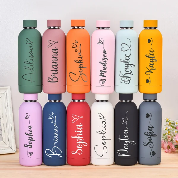 500ml Free Personalized Water Bottle Bridesmaid Proposal Custom Bottle Name for Wedding Souvenirs Bridesmaids Gift 1