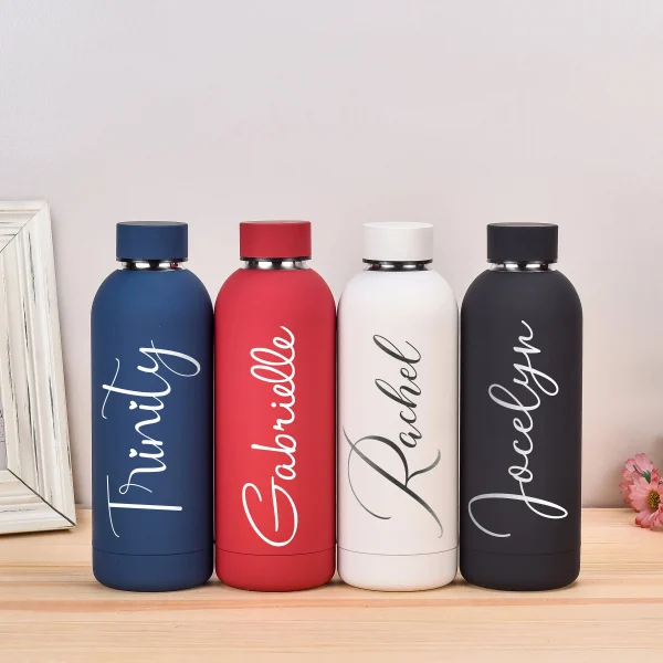 500ml Free Personalized Water Bottle Bridesmaid Proposal Custom Bottle Name for Wedding Souvenirs Bridesmaids Gift 2