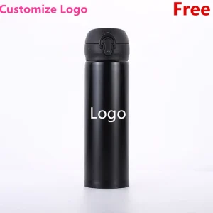 DIY Vacuum Water Bottles 450ML Cute Safety 304 Stainless Steel Girls Students New Year Birth Gift Drinking Coffee Cup Customized 1
