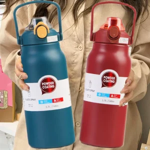1.3L/1.7L Large Capacity Thermo Bottle Stainless Steel Thermal Thermo Water Portable Vacuum Mug Thermos Insulated Cup Tumbler 1