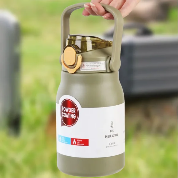 1.3L/1.7L Large Capacity Thermo Bottle Stainless Steel Thermal Thermo Water Portable Vacuum Mug Thermos Insulated Cup Tumbler 5