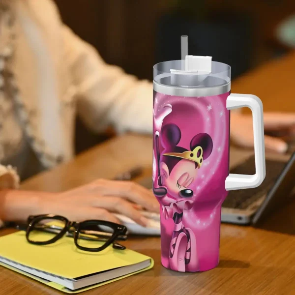 Stainless Steel Tumbler Minnie Mouse Cartoon Thermal Mug Portable Hot Drinks Mugs Cup Travelist Custom DIY Water Bottle 5