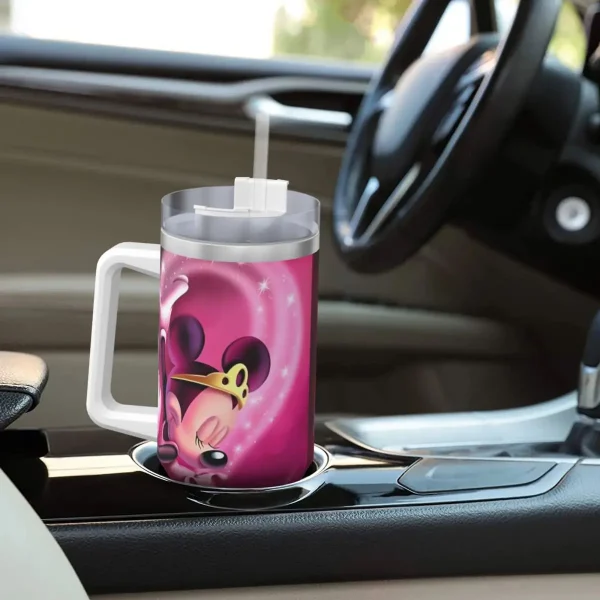 Stainless Steel Tumbler Minnie Mouse Cartoon Thermal Mug Portable Hot Drinks Mugs Cup Travelist Custom DIY Water Bottle 6