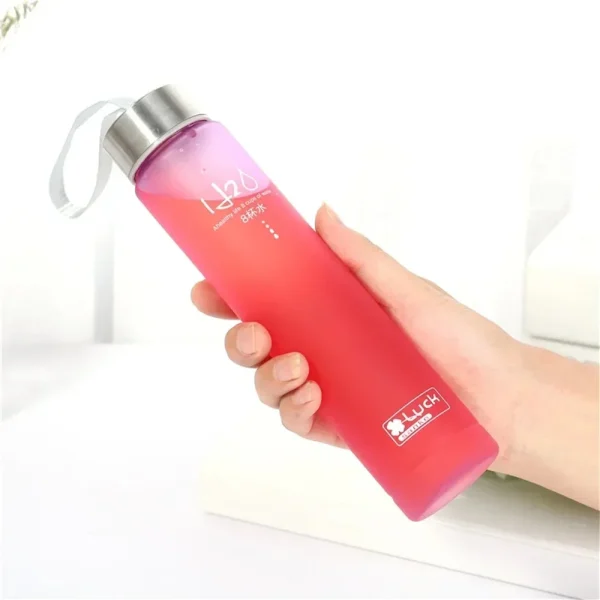 280ML Plastic Water Cup Frosted Drinking Bottle Girl Boy Portable Leak Proof Sports Bottle Drinkware Kitchen Dining Bar Home 2