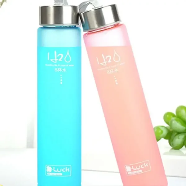 280ML Plastic Water Cup Frosted Drinking Bottle Girl Boy Portable Leak Proof Sports Bottle Drinkware Kitchen Dining Bar Home 4