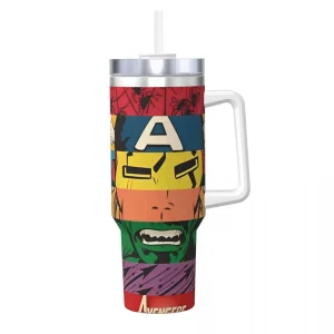 Stainless Steel Tumbler Marvel Avengers Thermal Mug Leakproof Cold and Hot Mugs Cup Travel Custom Water Bottle 1