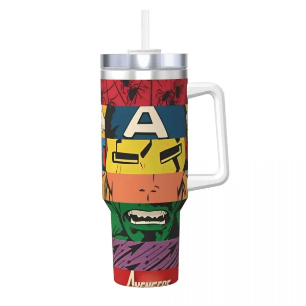 Stainless Steel Tumbler Marvel Avengers Thermal Mug Leakproof Cold and Hot Mugs Cup Travel Custom Water Bottle 1