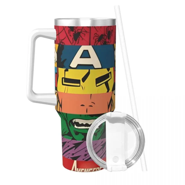 Stainless Steel Tumbler Marvel Avengers Thermal Mug Leakproof Cold and Hot Mugs Cup Travel Custom Water Bottle 2