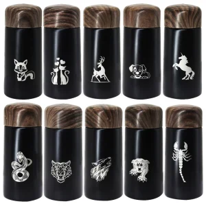 Logo Custom Mini Cute Coffee Vacuum Flasks Thermos Stainless Steel Travel Drink Water Bottle Thermoses Cups 1