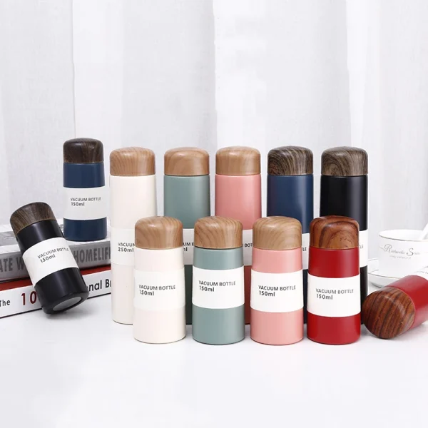 Logo Custom Mini Cute Coffee Vacuum Flasks Thermos Stainless Steel Travel Drink Water Bottle Thermoses Cups 2