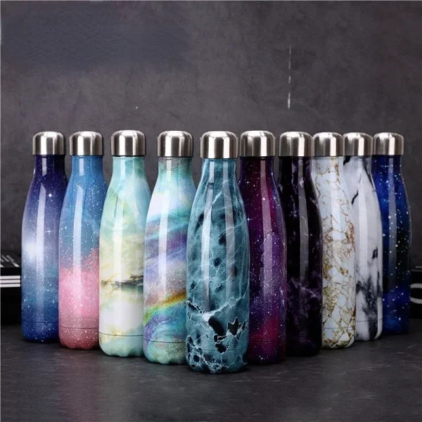 500ml Double Wall Stainles Steel Water Bottle Thermos Keep Hot and Cold Insulated Vacuum Flask for Sport 1