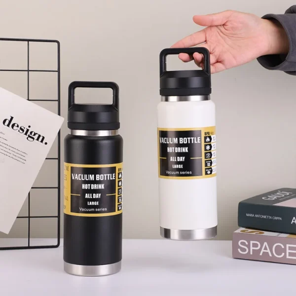 800ml Large Capacity Stainless Steel Thermos Portable Vacuum Flask Insulated Tumbler Thermo Bottle Leakproof Sports Water Bottle 2
