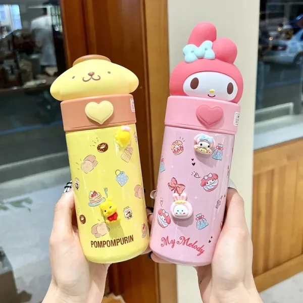 Sanrio Hello Kitty Water Cup 350Ml Kawaii My Melody Thermos Cups Anime Cartoon Kuromi Juice Cup Insulated Water Bottle Kid Gifts 4