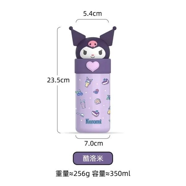 Sanrio Hello Kitty Water Cup 350Ml Kawaii My Melody Thermos Cups Anime Cartoon Kuromi Juice Cup Insulated Water Bottle Kid Gifts 6