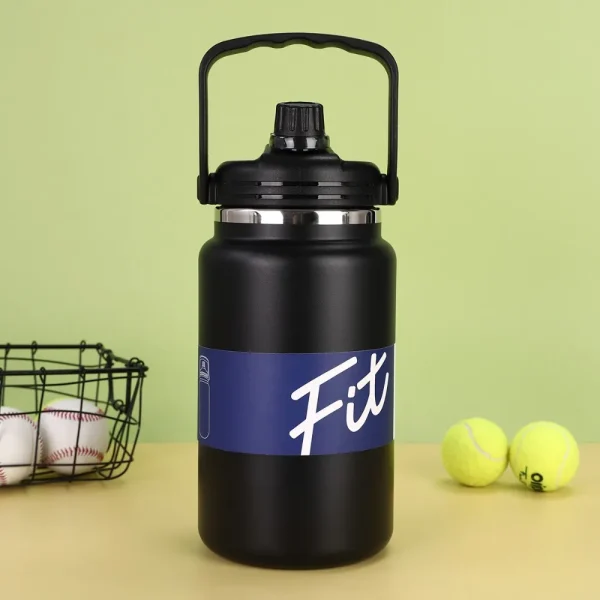 Stainless Steel Insulated Water Bottle Large Capacity 1.5/2/2.5L Sport Thermal Cup Double Layer Fall-resistant Vacuum Flask 3