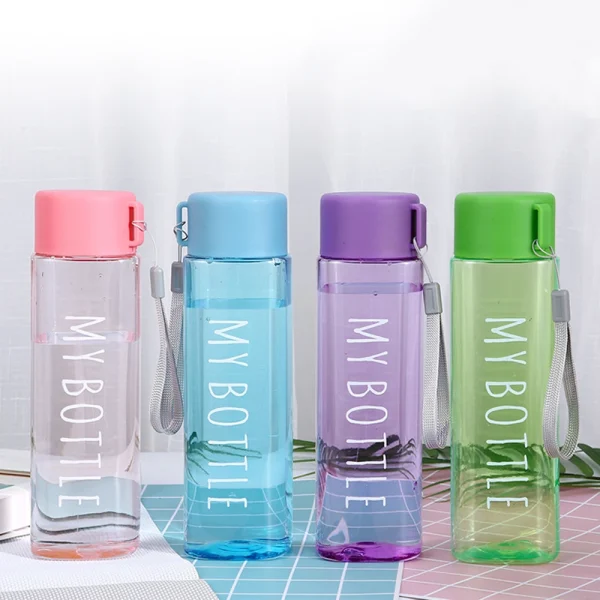 500ml Large Capacity Sports Water Cup Men Women Summer Outdoor Portable Plastic Water Bottle Coffee Juice Cup Water Bottle 1