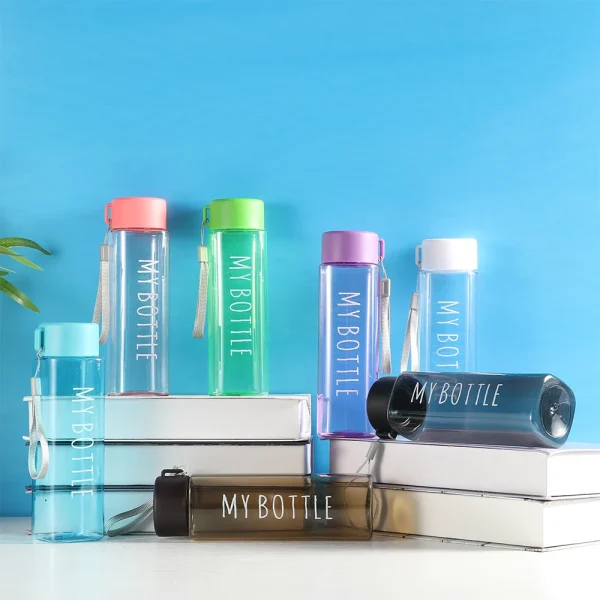 500ml Large Capacity Sports Water Cup Men Women Summer Outdoor Portable Plastic Water Bottle Coffee Juice Cup Water Bottle 4