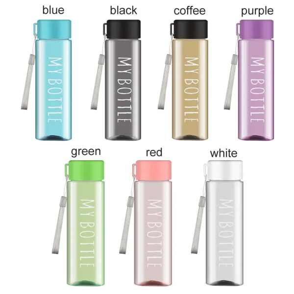500ml Large Capacity Sports Water Cup Men Women Summer Outdoor Portable Plastic Water Bottle Coffee Juice Cup Water Bottle 5