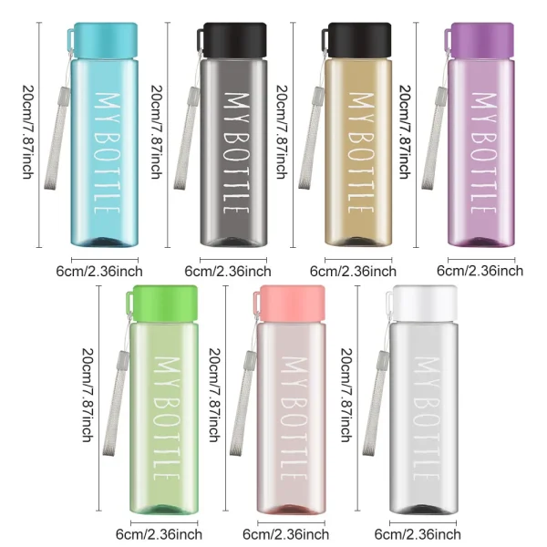 500ml Large Capacity Sports Water Cup Men Women Summer Outdoor Portable Plastic Water Bottle Coffee Juice Cup Water Bottle 6