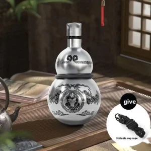 Portable Wukong Theme Stainless Steel Gourd Style Water Bottle Large Capacity Thermal Insulation Cup Game Fans Men Boy Gift 1