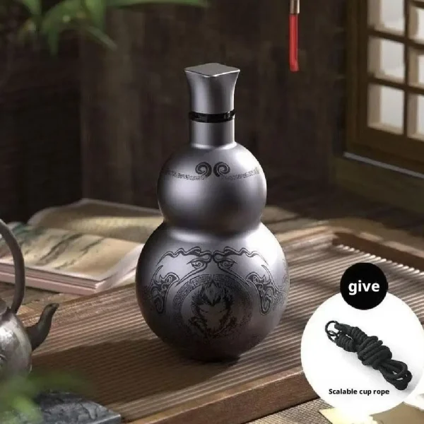 Portable Wukong Theme Stainless Steel Gourd Style Water Bottle Large Capacity Thermal Insulation Cup Game Fans Men Boy Gift 2