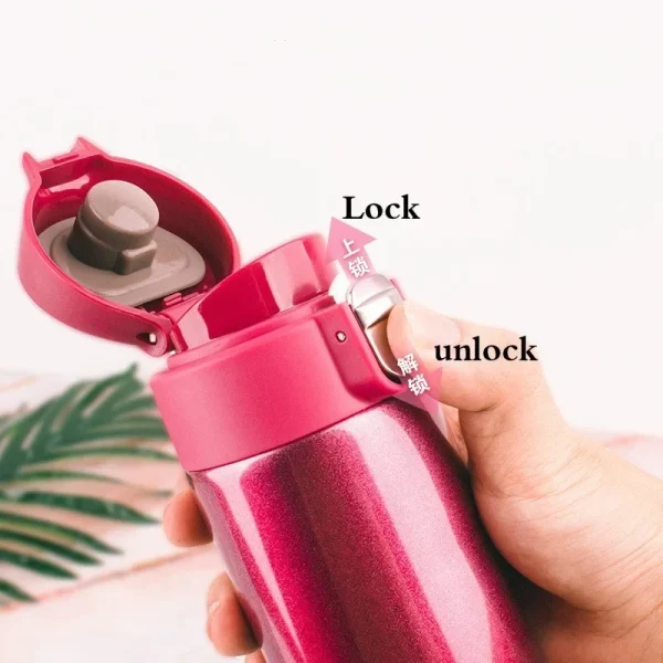 500ML Stainless Steel Bouncing Cover Vacuum Flask Thermos Cup Coffee Tea Milk Thermo Bottle Stainless Steel Coffee Mug Thermos 3