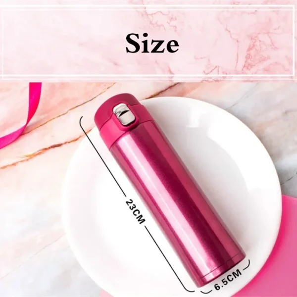 500ML Stainless Steel Bouncing Cover Vacuum Flask Thermos Cup Coffee Tea Milk Thermo Bottle Stainless Steel Coffee Mug Thermos 5