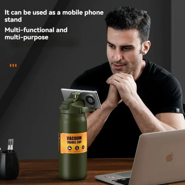 Insulated Cold Water Bottle 1000ml/1500ml/1 Liter Large Capacity  Stainless Steel Leak Proof Vacuum Tumbler 3