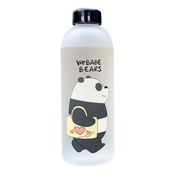 1000ml Water Bottle Panda Cup Transparent Water Bottle Drinkware Cup Leak-proof 3