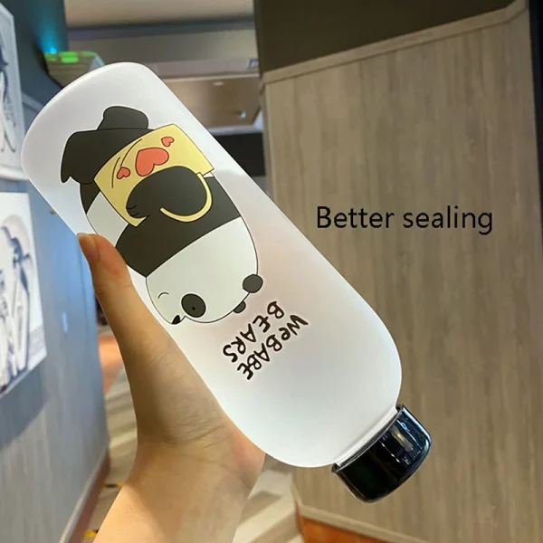 1000ml Water Bottle Panda Cup Transparent Water Bottle Drinkware Cup Leak-proof 5