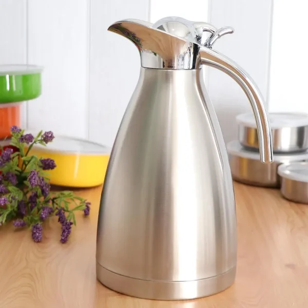 Stainless Steel Thermal Carafe Bottle 2L Pot for Coffee Tea Water Pot 1