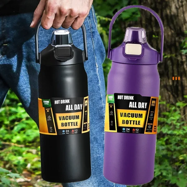 1500ML Stainless Steel Thermo Bottle Portable Thermos Large Capacity Thermo Water Bottle Tumbler Thermoses Outdoor Vacuum Flasks 1