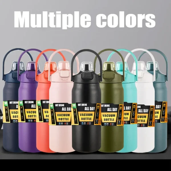 1500ML Stainless Steel Thermo Bottle Portable Thermos Large Capacity Thermo Water Bottle Tumbler Thermoses Outdoor Vacuum Flasks 2